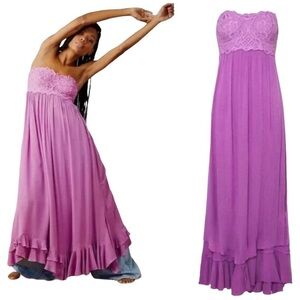 Intimately Free People Adella Corset Maxi Dress in Beauty Berry Size XS
NWT